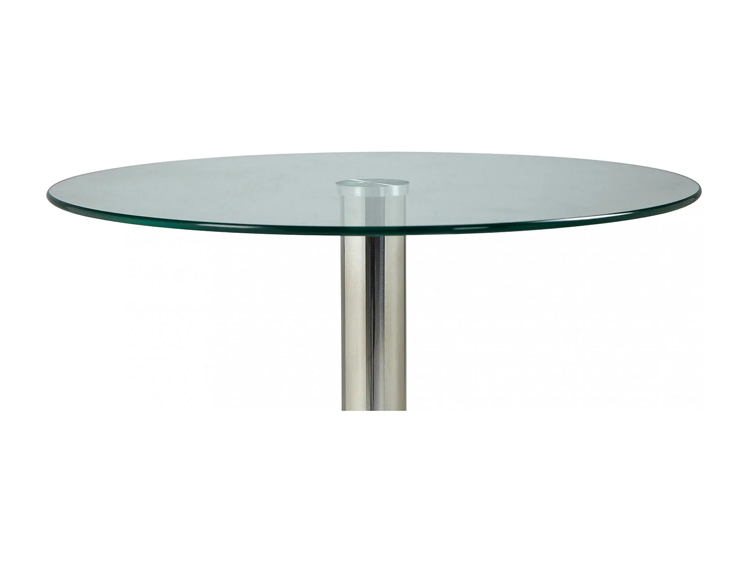 Table d'appoint - rond Ø 60 cm - Bois - Verre clair - Glastisch