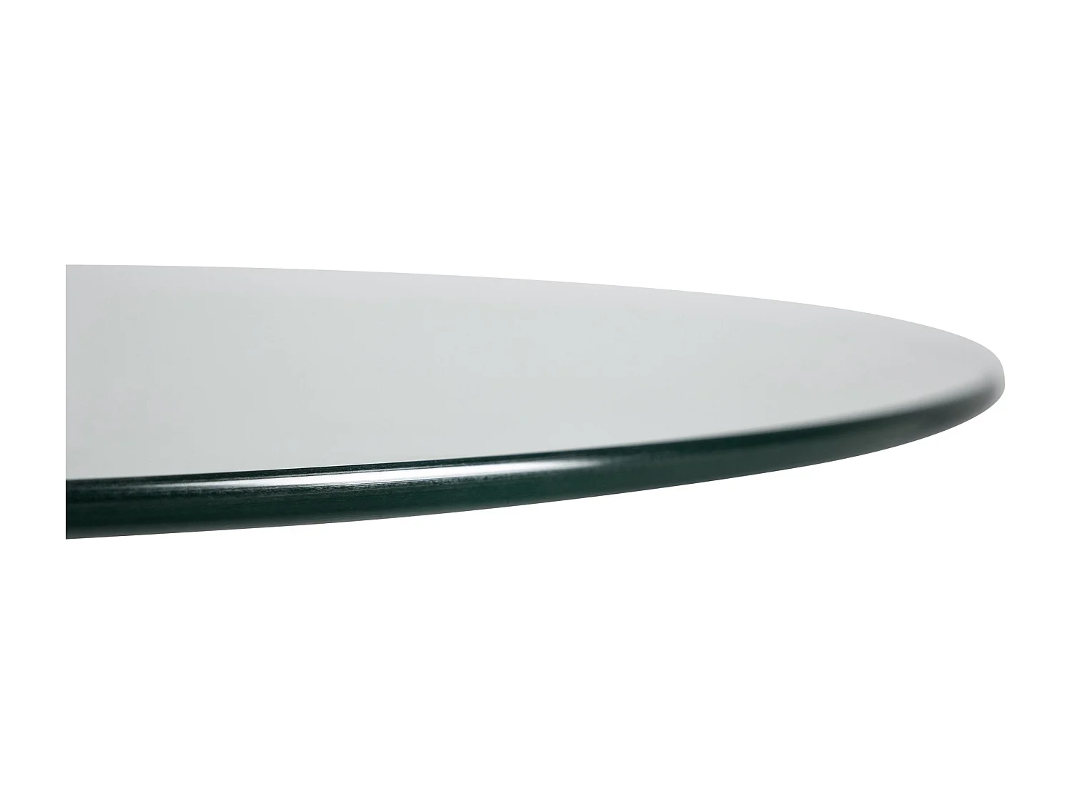 Table d'appoint - rond Ø 60 cm - Bois - Verre clair - Glastisch