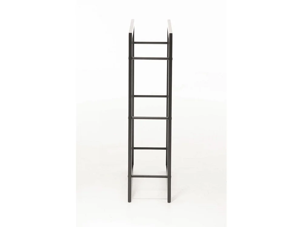 Etagère bois de cheminée - Métal - 100 x 25 x 100cm - Noir-mat - Keri