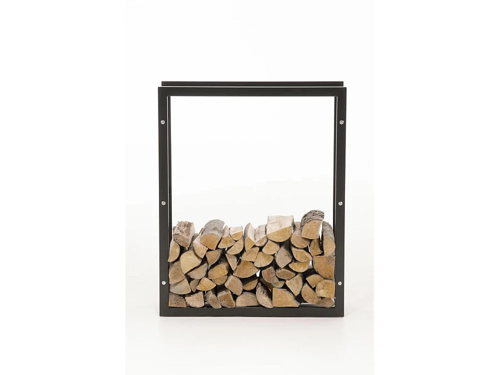 Brandhoutrek  - Metalen - 100 x 25 x 100cm - mat zwart - Keri