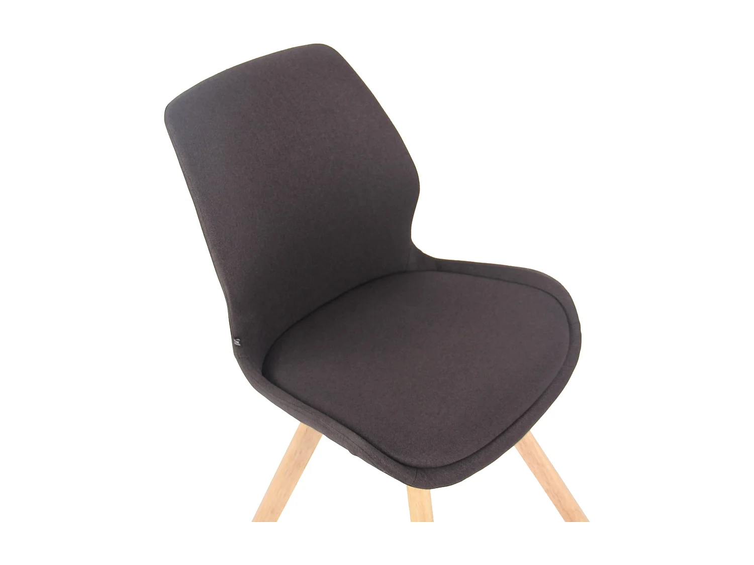 Lot de 4  chaise salle à manger - Tissu - Noir - Luna