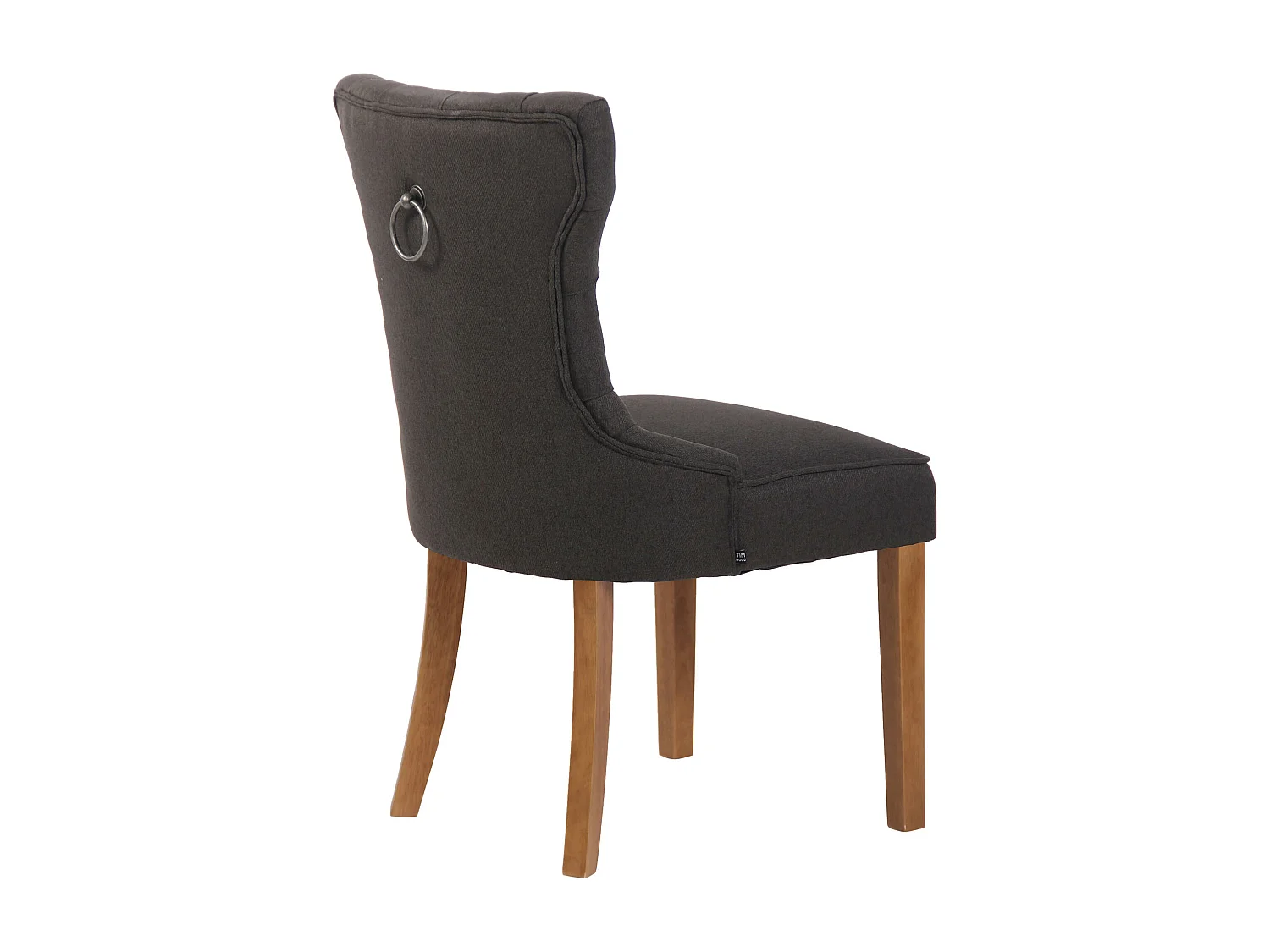 chaise salle à manger - Tissu & Antique clair - Gris foncé - Franca