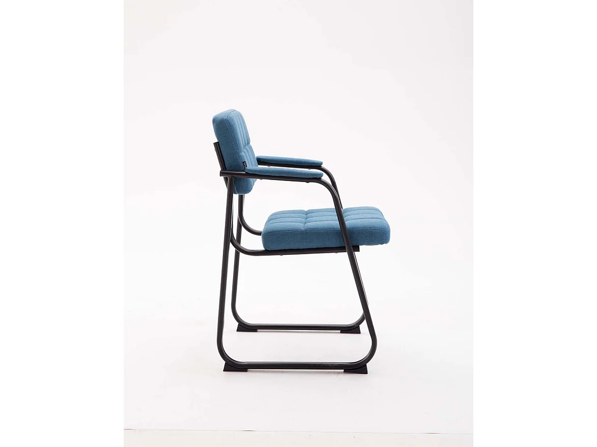 chaises avec accoudoirs - Tissu & Blanc - Bleu - Canada B