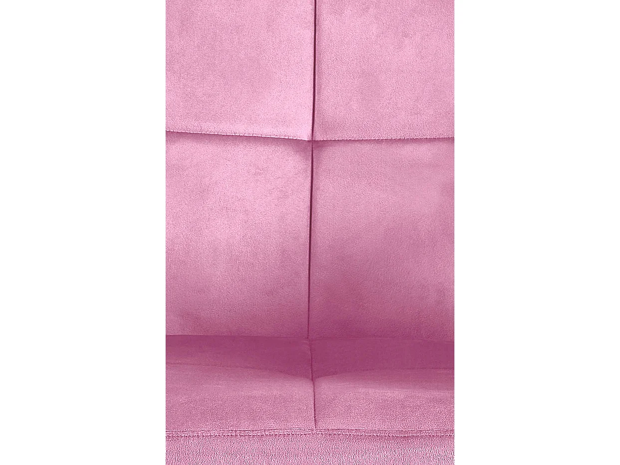 Lot de 4  chaises avec accoudoirs - Velours - Rose - Emia