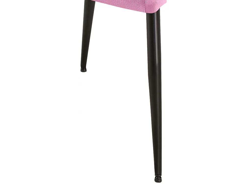 Lot de 4  chaises avec accoudoirs - Velours - Rose - Emia