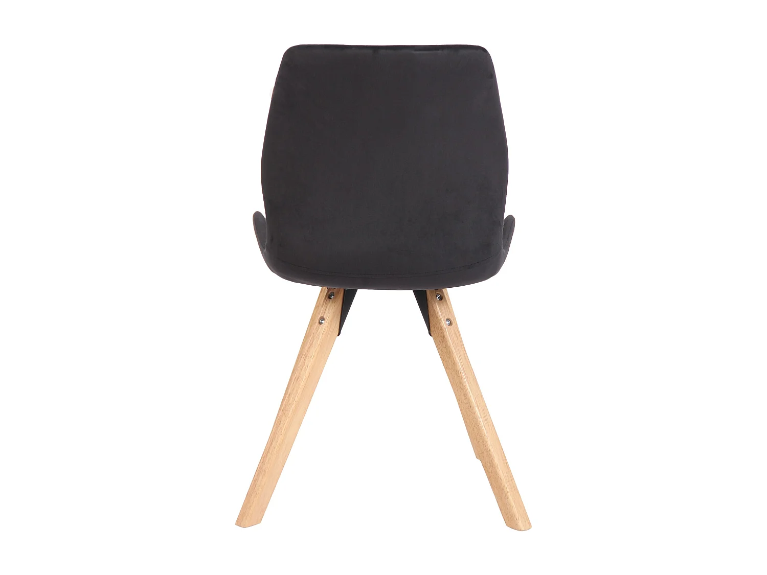 Lot de 4  chaise salle à manger - Velours - Noir - Luna