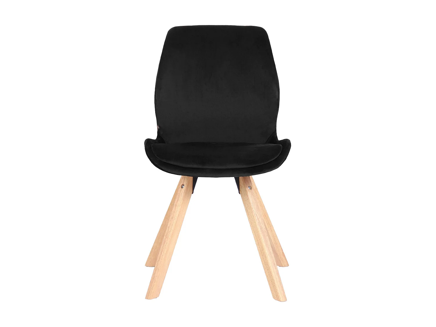 Lot de 4  chaise salle à manger - Velours - Noir - Luna