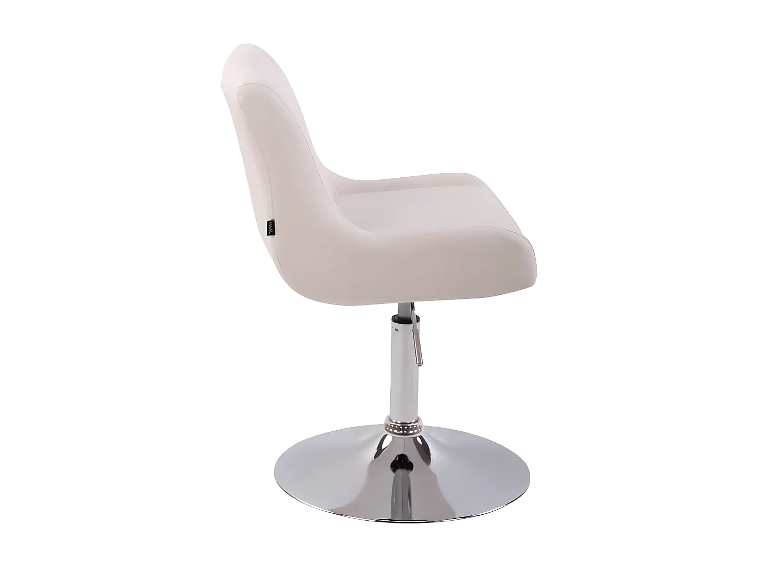 Gondelstoel - Kunstleer & Metaal in chroomoptiek - wit - Club