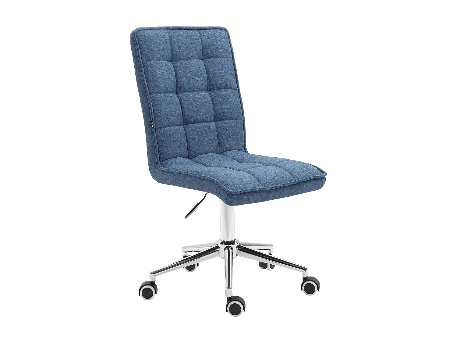 Chaise de bureau - Tissu & Métal chromé - Bleu - Peking V2