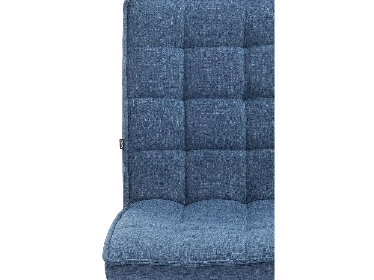 Chaise de bureau - Tissu & Métal chromé - Bleu - Peking V2