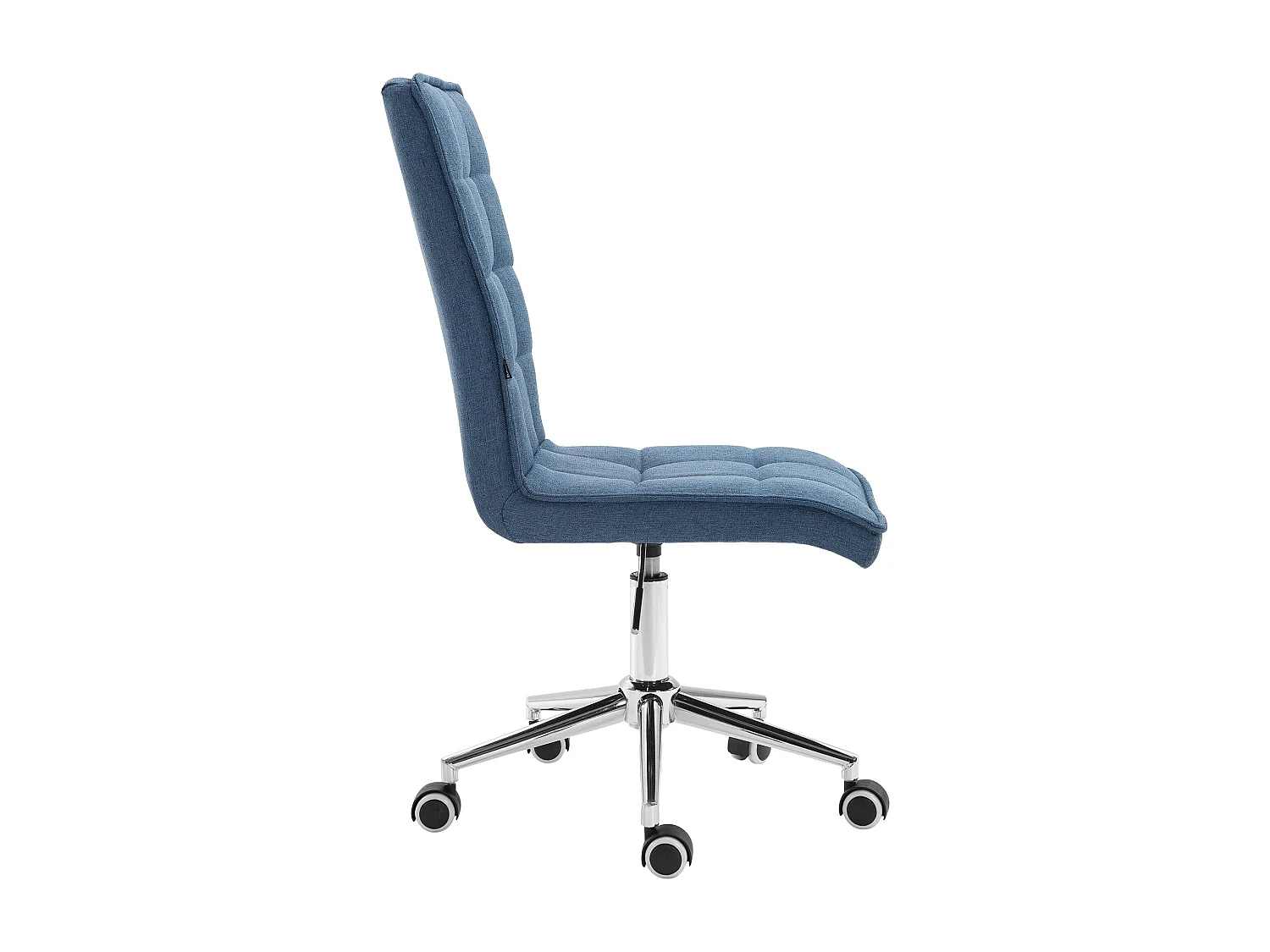 Chaise de bureau - Tissu & Métal chromé - Bleu - Peking V2