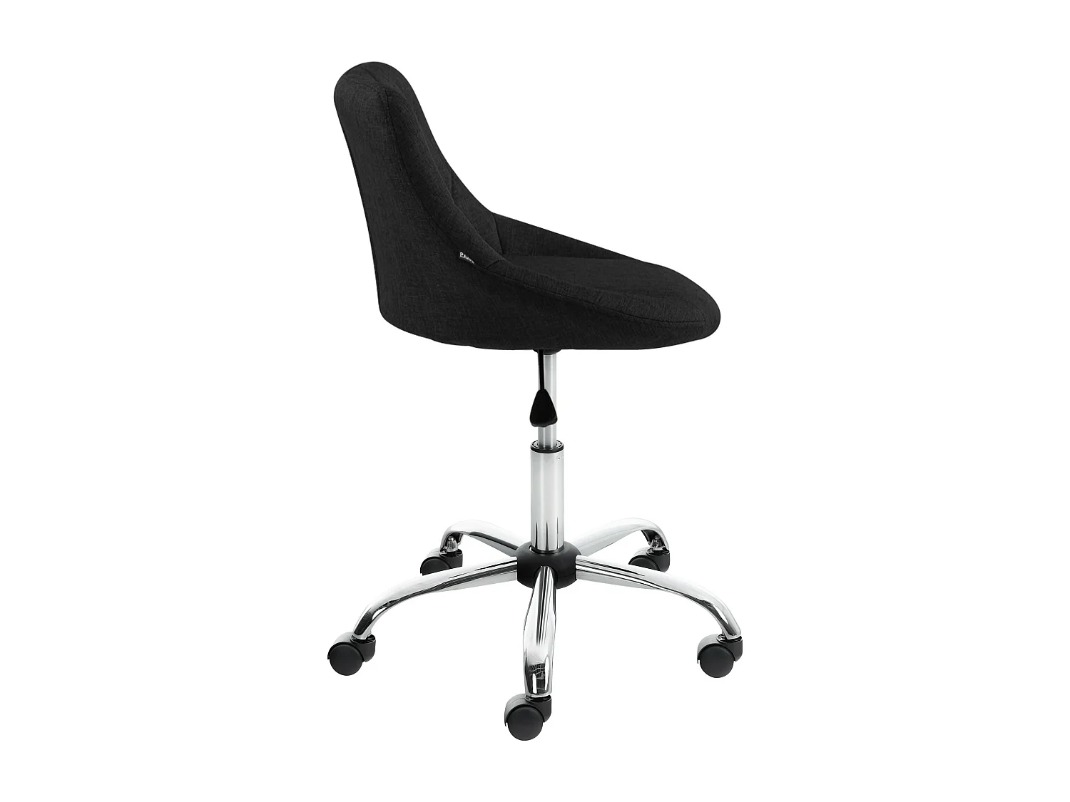 Tabouret de bureau - Tissu - Noir - Lazio
