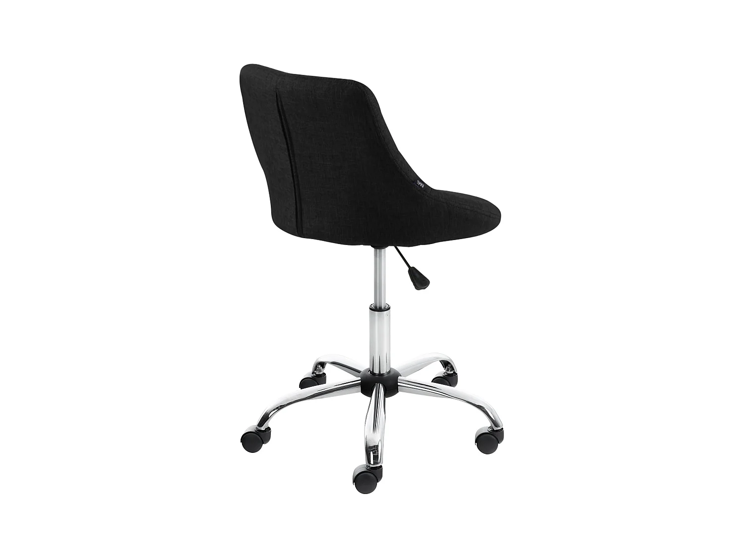 Tabouret de bureau - Tissu - Noir - Lazio
