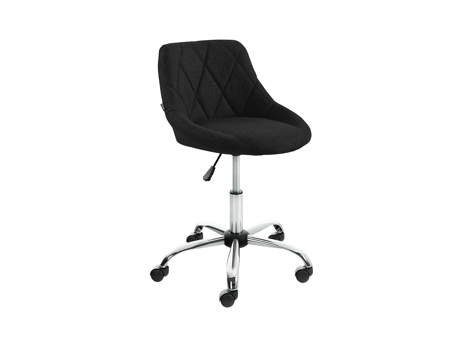 Tabouret de bureau - Tissu - Noir - Lazio