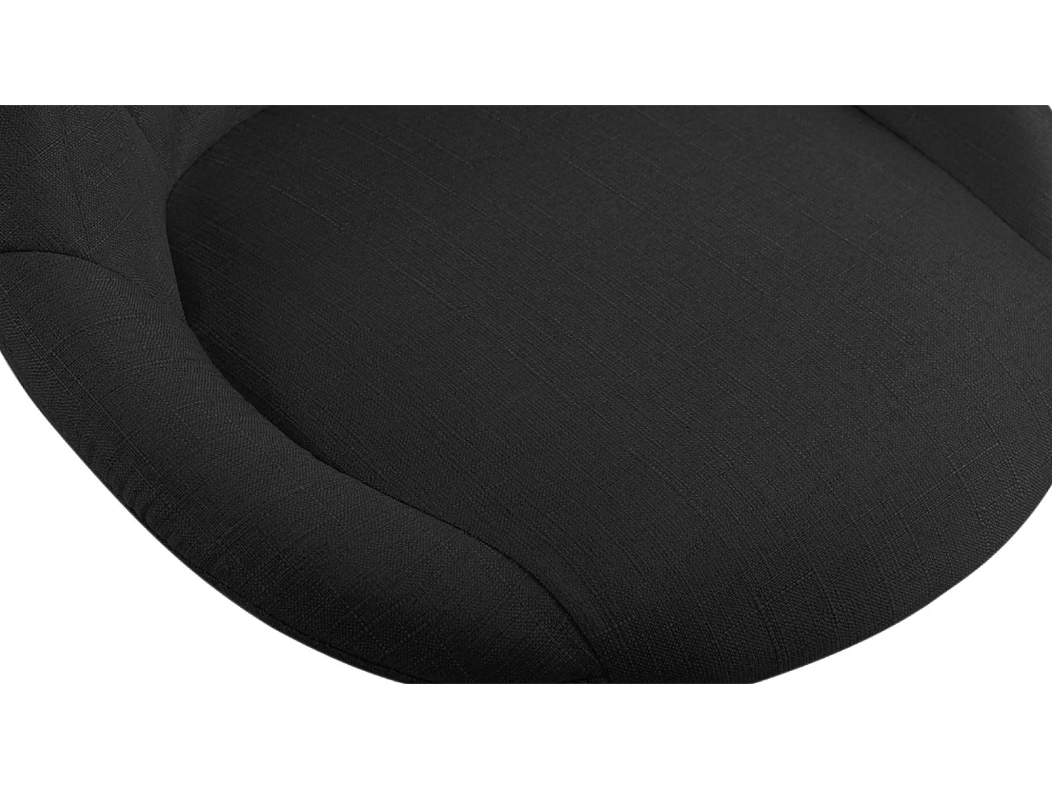 Tabouret de bureau - Tissu - Noir - Lazio