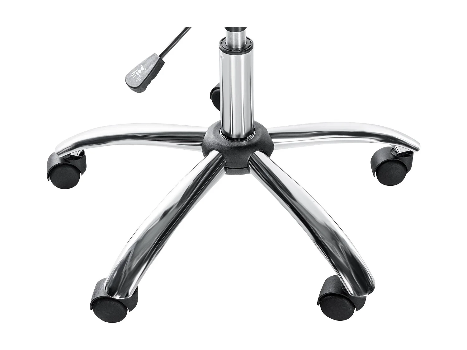 Tabouret de bureau - Tissu - Noir - Lazio