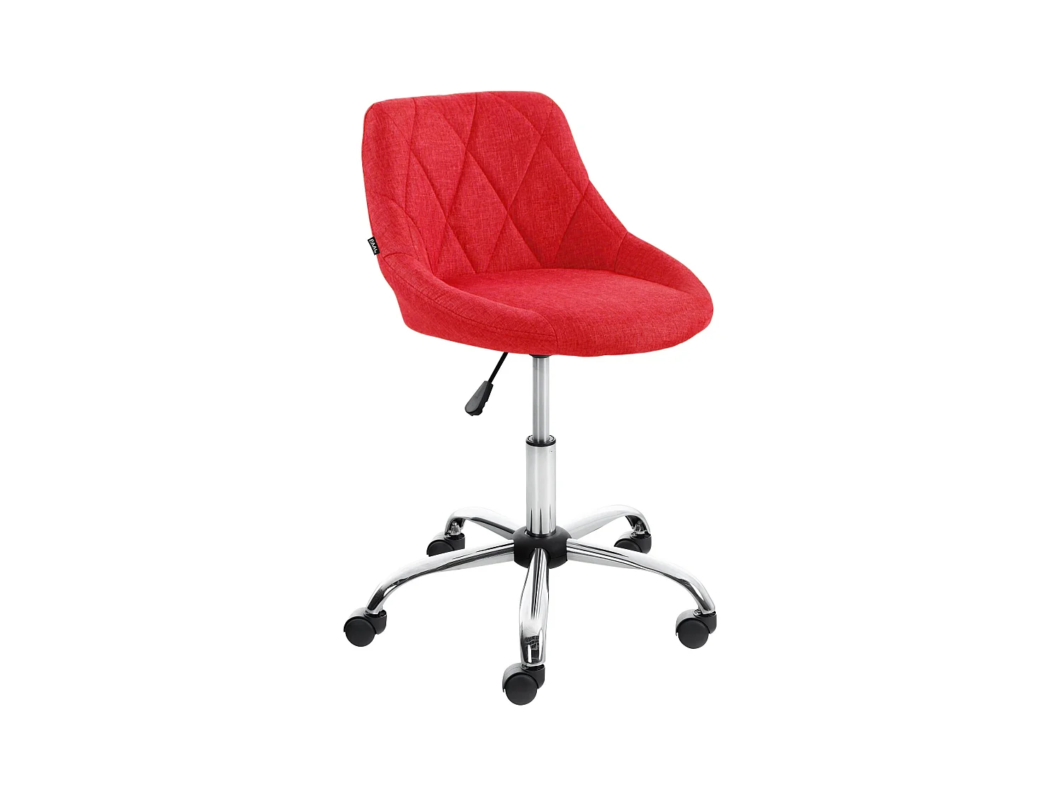 Tabouret de bureau - Tissu - Rouge - Lazio
