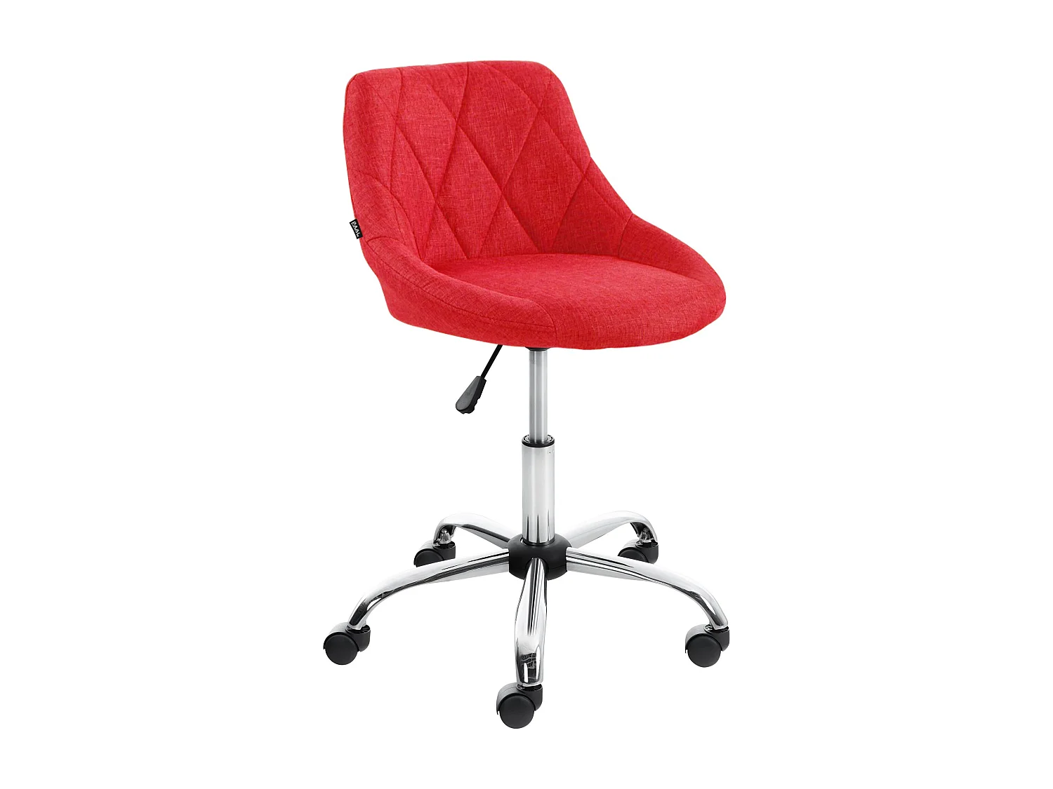 Tabouret de bureau - Tissu - Rouge - Lazio
