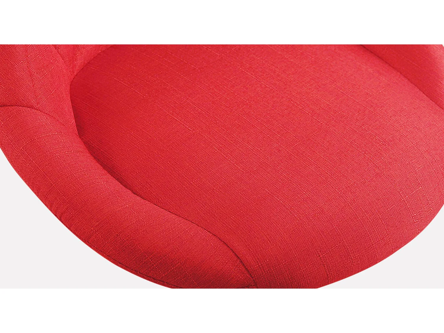 Tabouret de bureau - Tissu - Rouge - Lazio