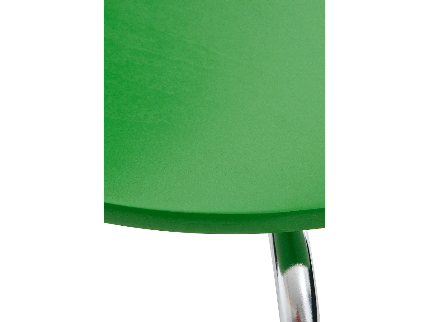 Lot de 4  Chaise de conférence - Bois & Acier inoxydable - Vert - DIEGO