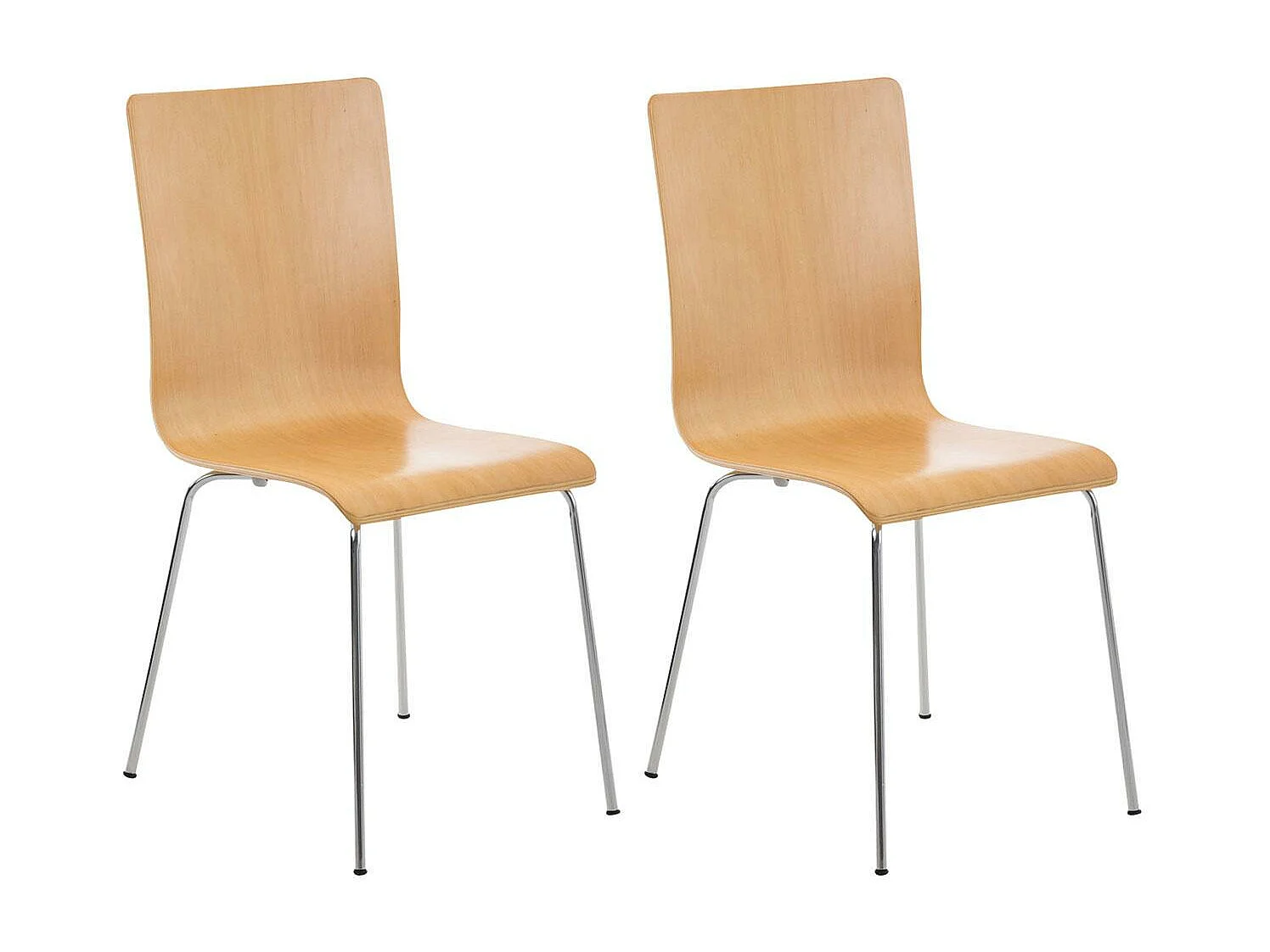 Lot de 2  Chaise de conférence - Bois & Antique - Nature - PEPE