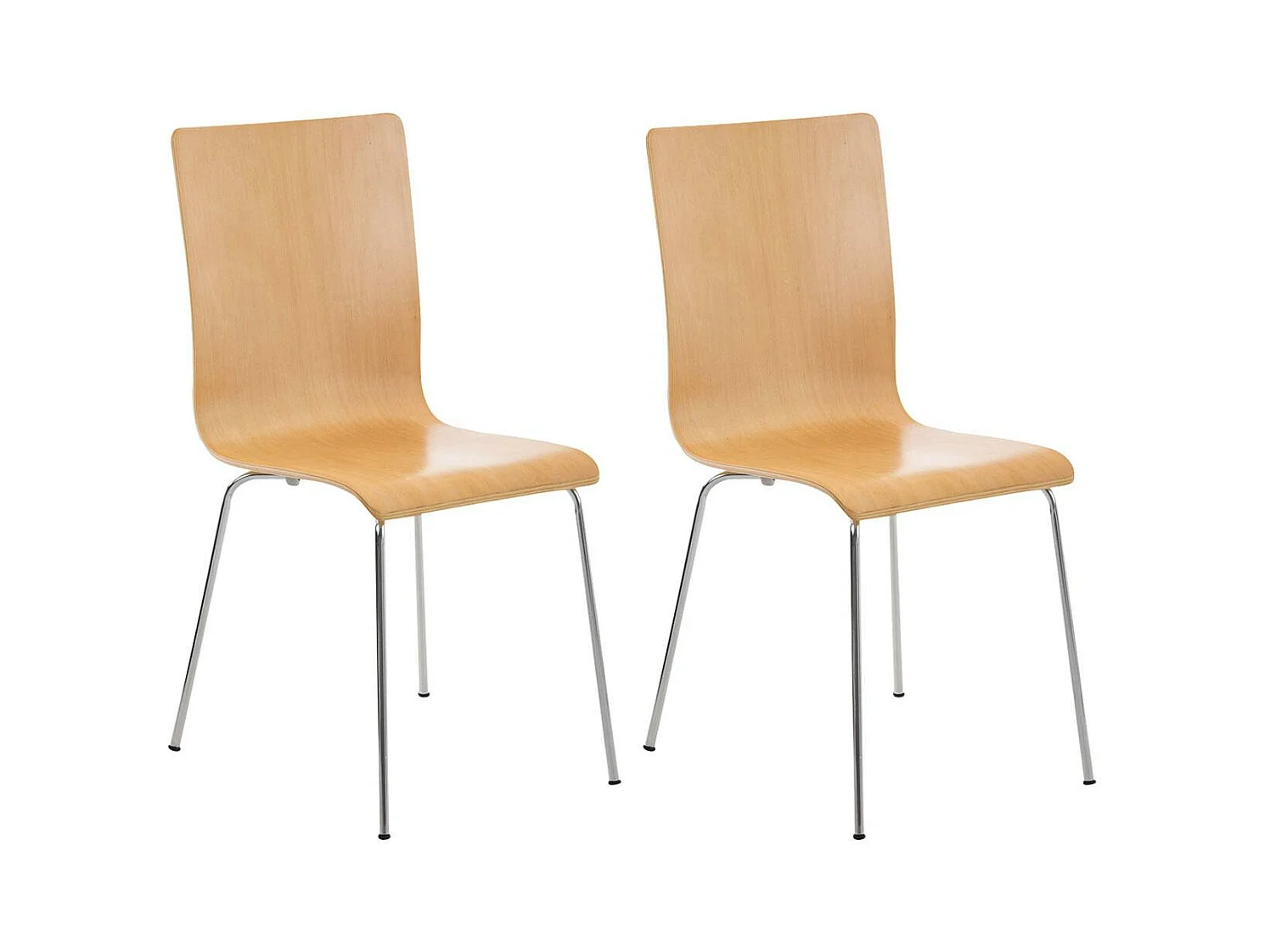 Lot de 2  Chaise de conférence - Bois & Antique - Nature - PEPE