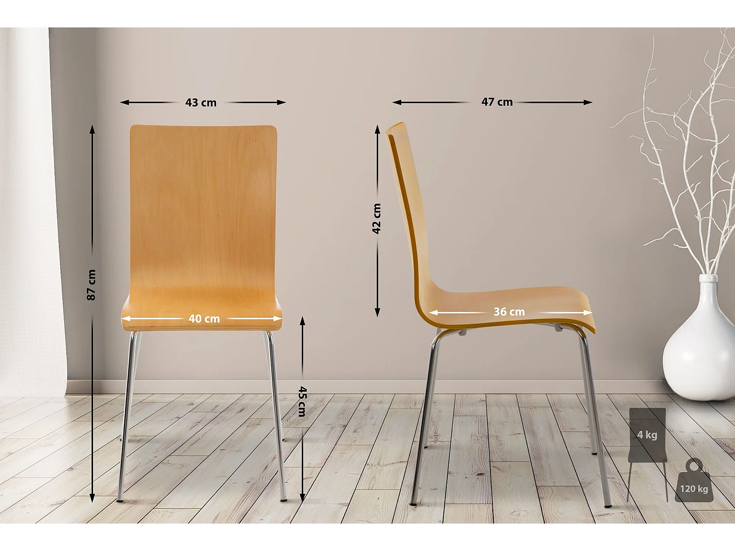 Chaise de conférence - Bois - Nature - Pepe