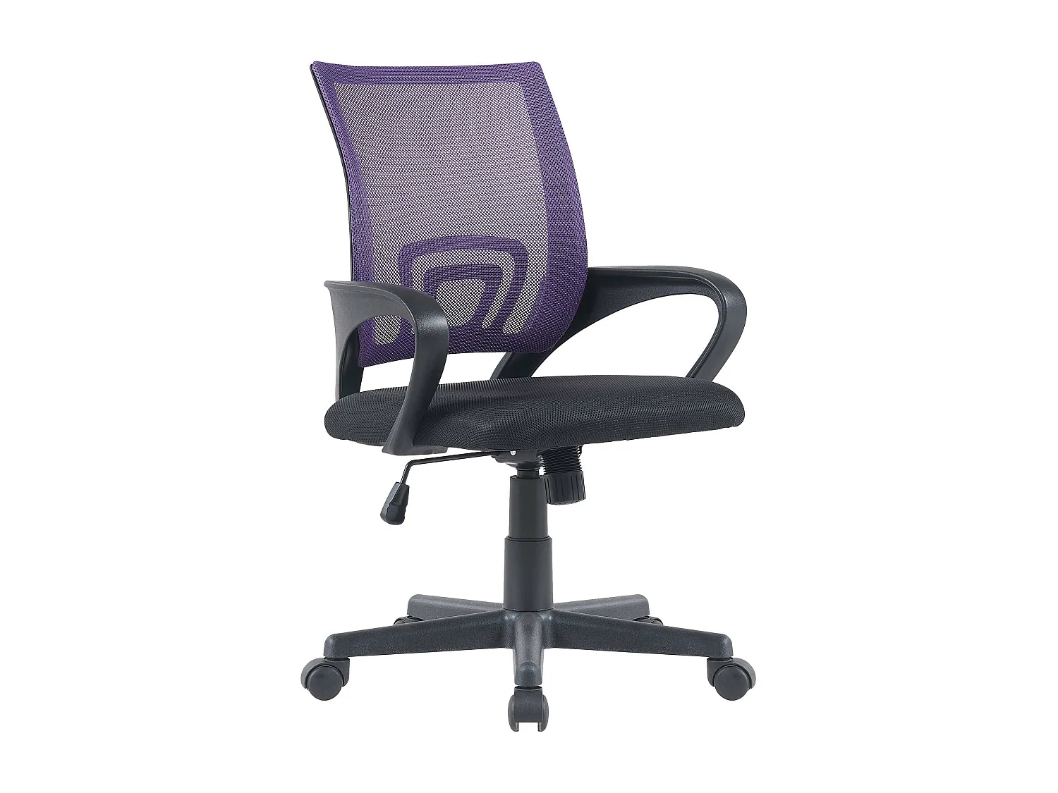 Chaise de bureau - Similicuir & Acier inoxydable - Violet - Genius