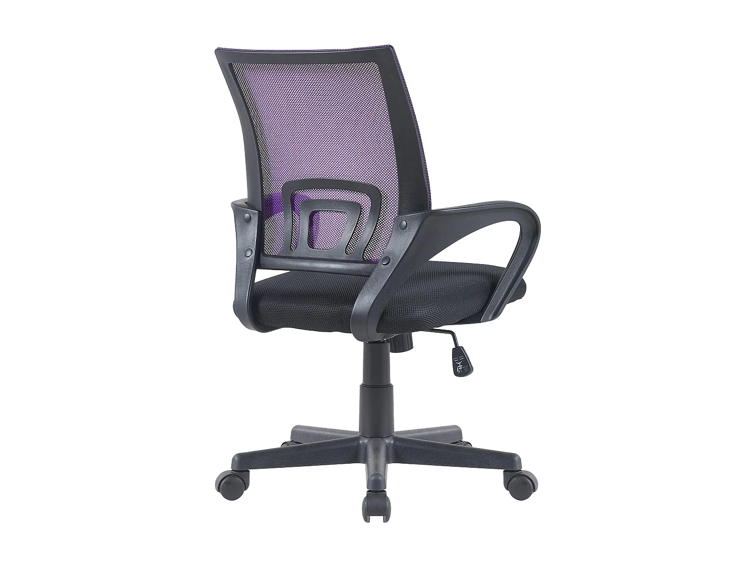 Chaise de bureau - Similicuir & Acier inoxydable - Violet - Genius
