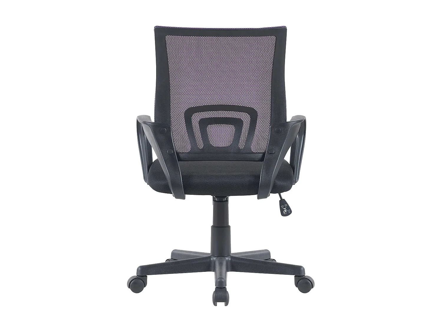 Chaise de bureau - Similicuir & Acier inoxydable - Violet - Genius