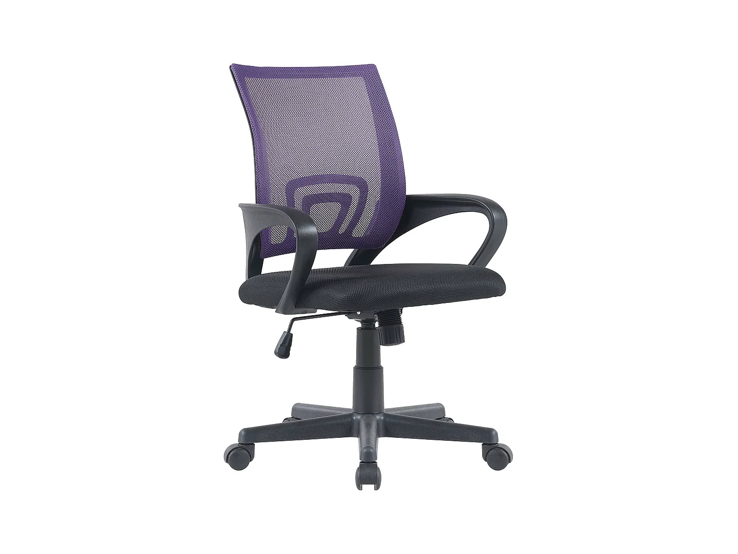 Chaise de bureau - Similicuir & Acier inoxydable - Violet - Genius