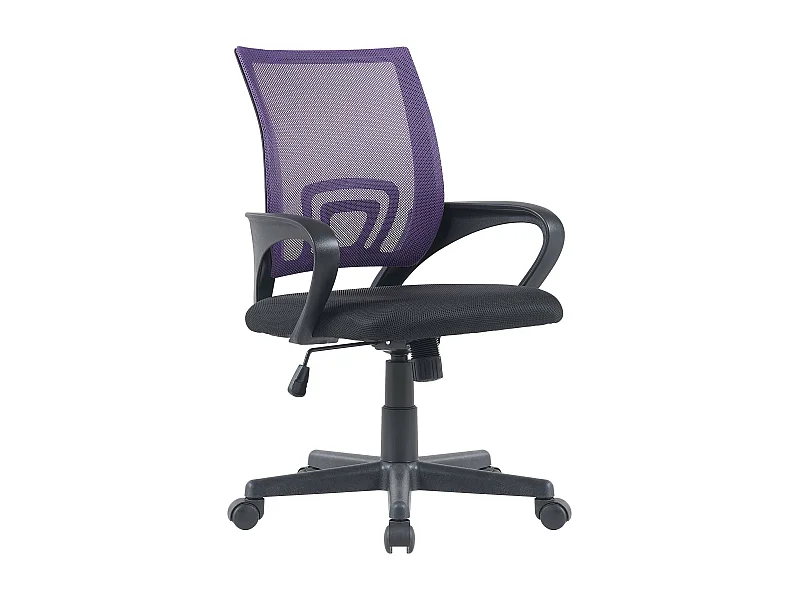 Chaise de bureau - Similicuir & Acier inoxydable - Violet - Genius