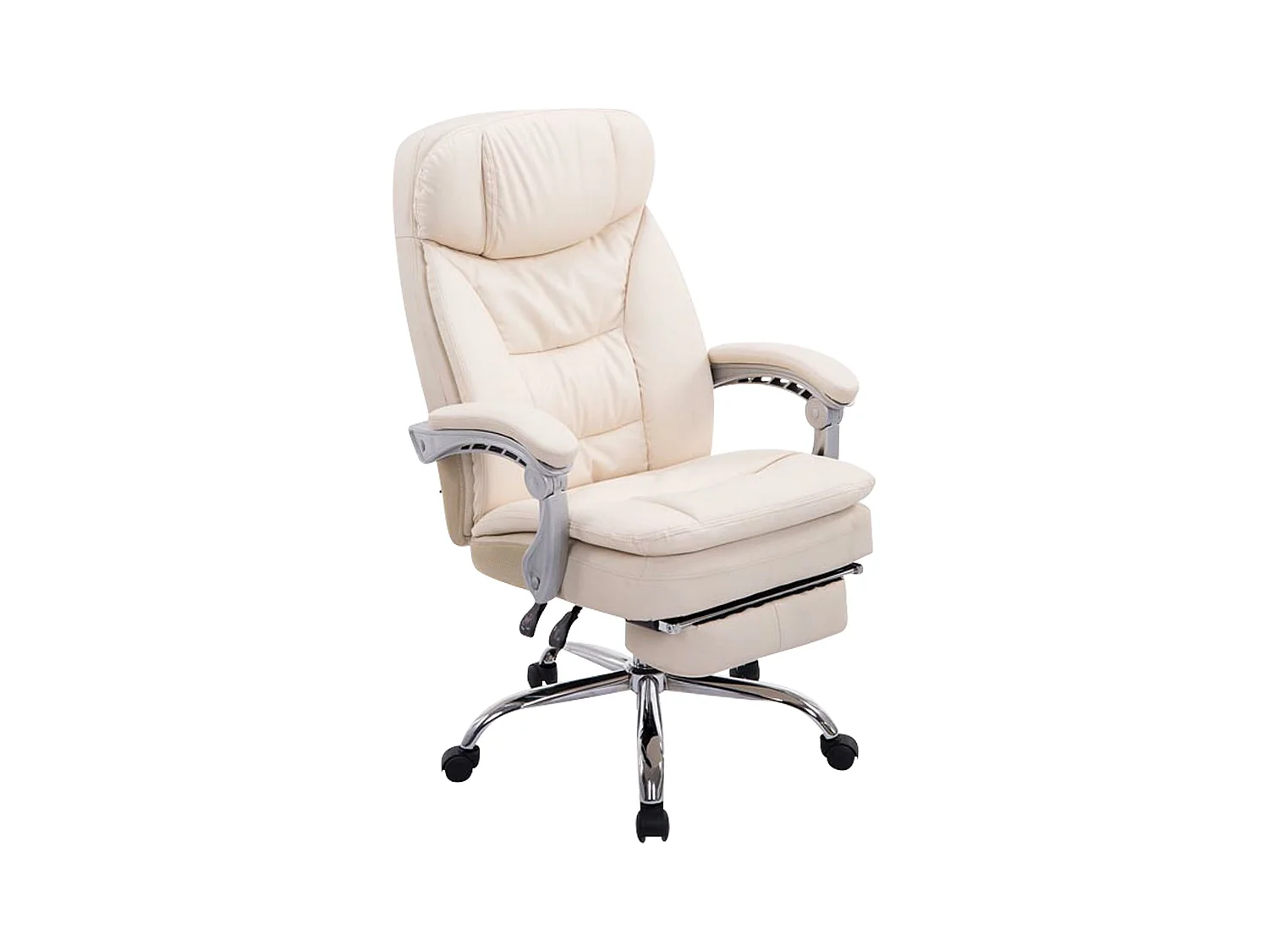 Chaise de bureau - Similicuir - Crème - XL Troy