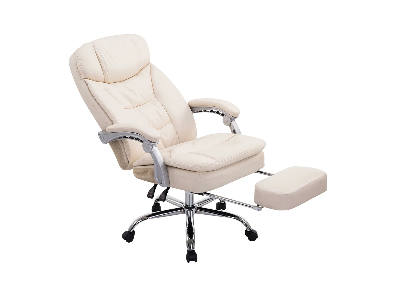 Chaise de bureau - Similicuir - Crème - XL Troy
