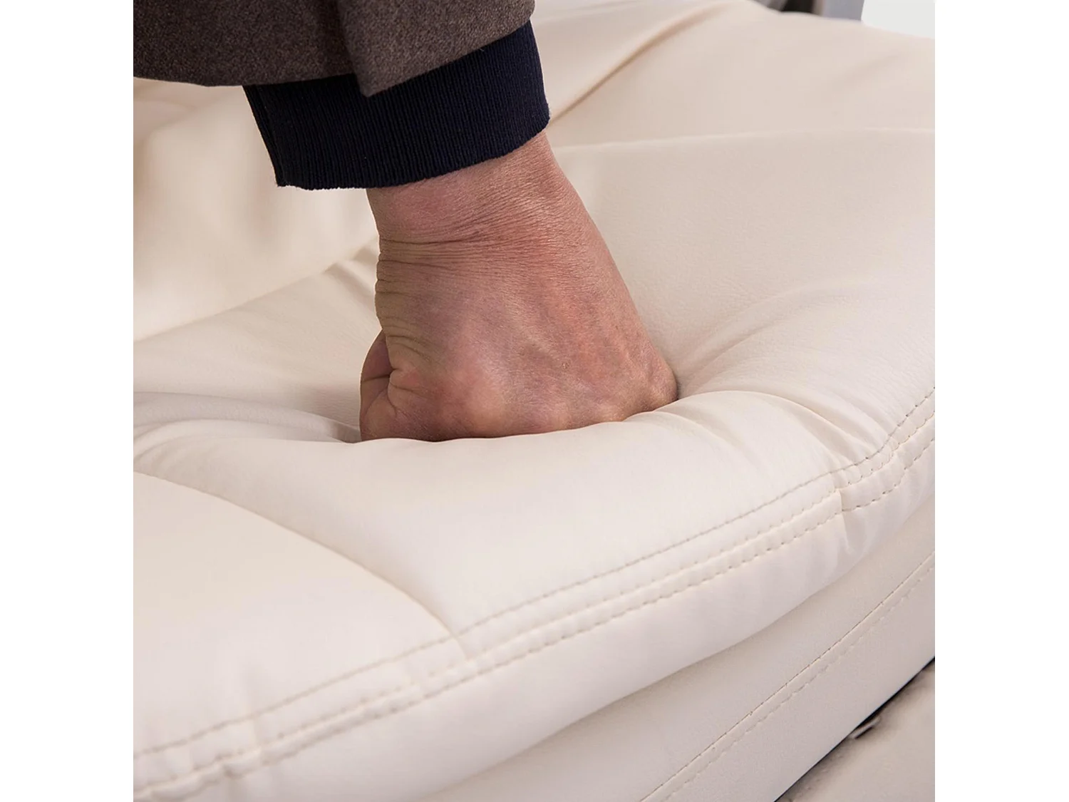 Chaise de bureau - Similicuir - Crème - XL Troy