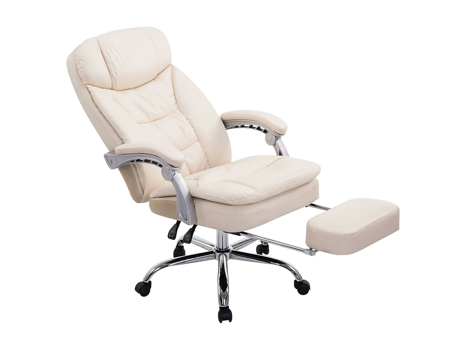 Chaise de bureau - Similicuir - Crème - XL Troy