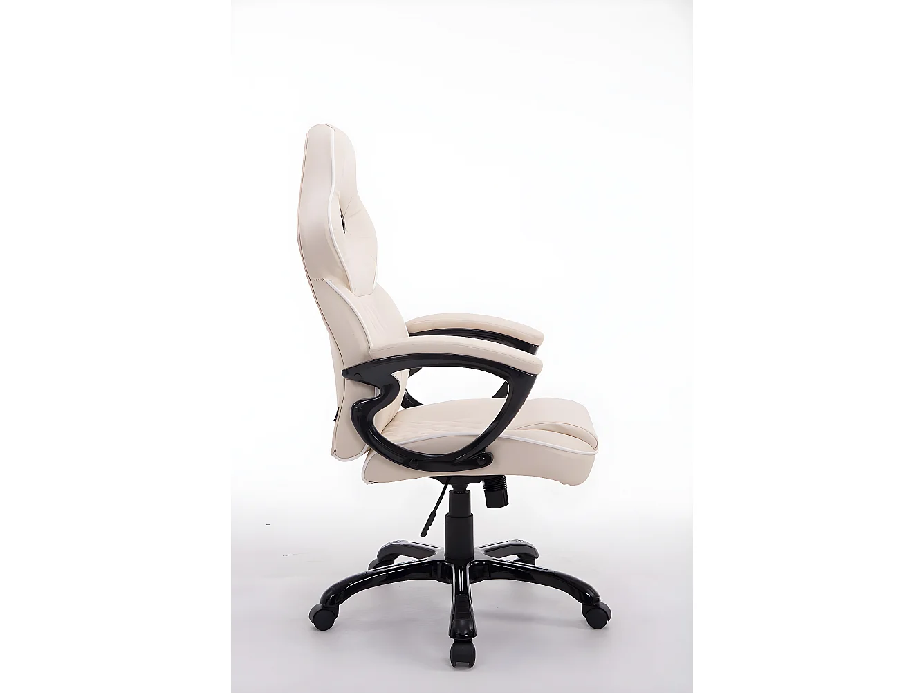 Chaise de bureau - Similicuir & Plastique - Crème - BIG XXX