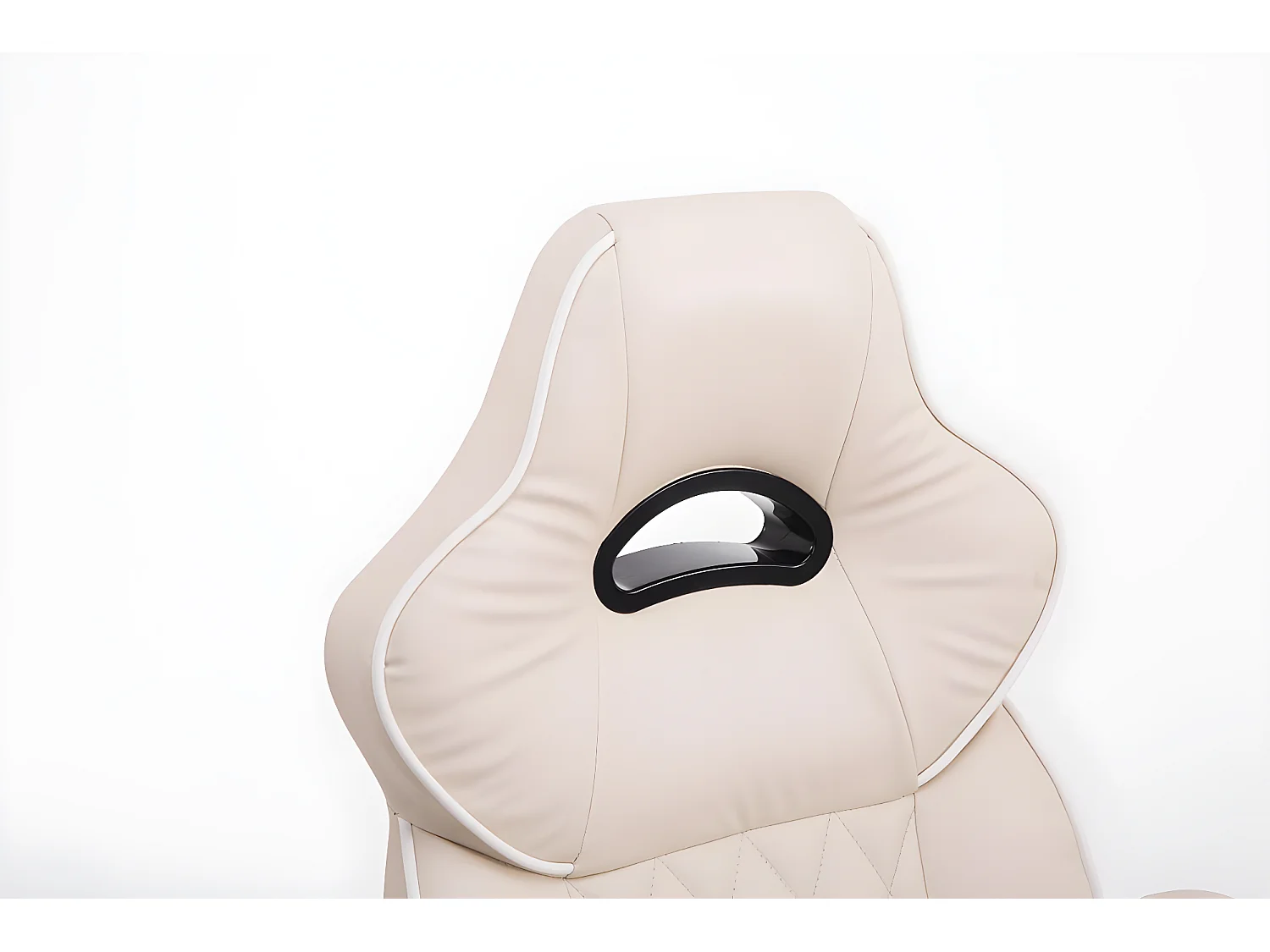 Chaise de bureau - Similicuir & Plastique - Crème - BIG XXX