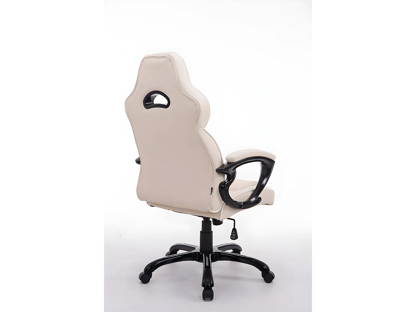 Chaise de bureau - Similicuir & Plastique - Crème - BIG XXX