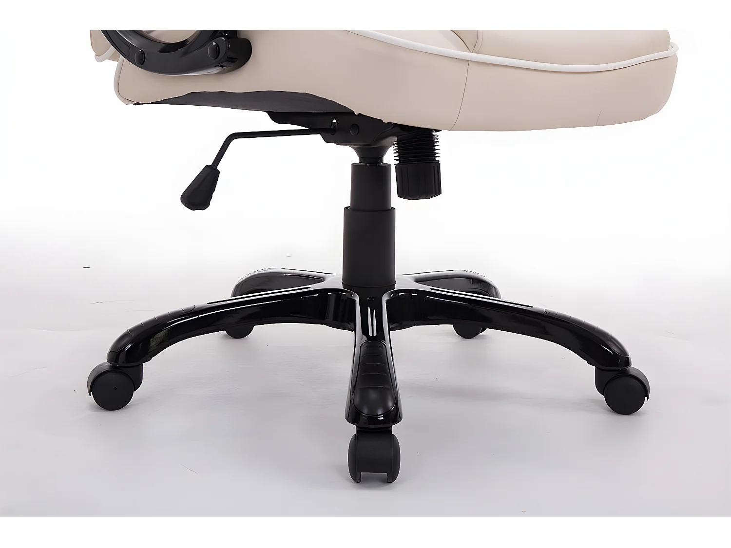Chaise de bureau - Similicuir & Plastique - Crème - BIG XXX