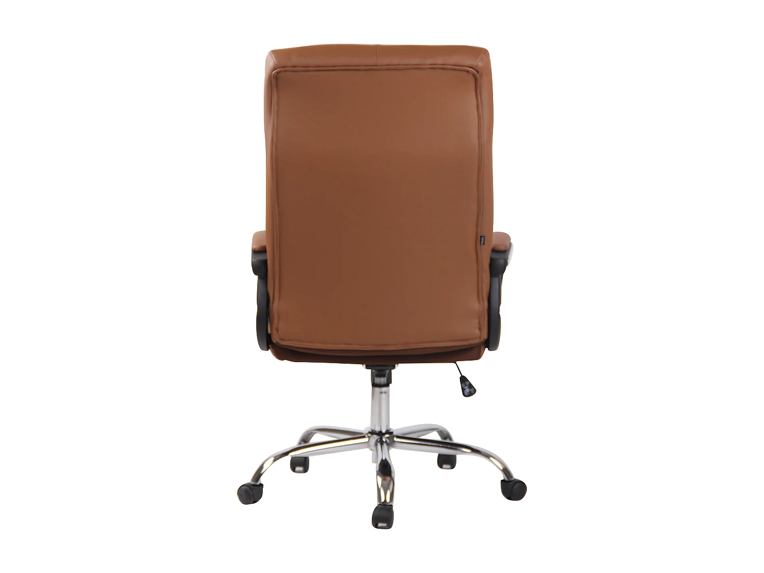 Bürosessel - Kunstleder & Metall in Chromoptik - hellbraun - Poseidon