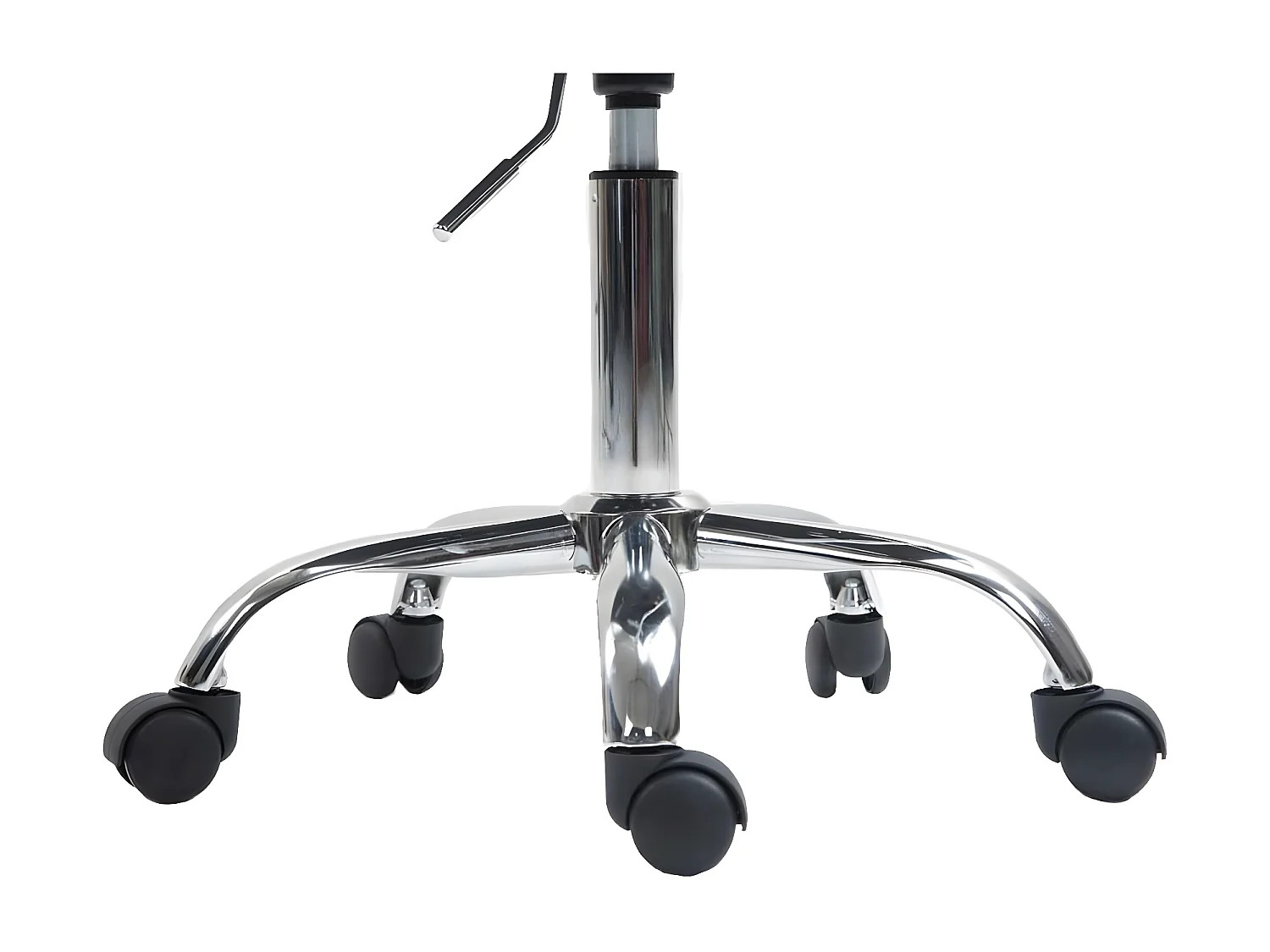 Chaise de bureau - Similicuir & Métal chromé - Crème - Lucy