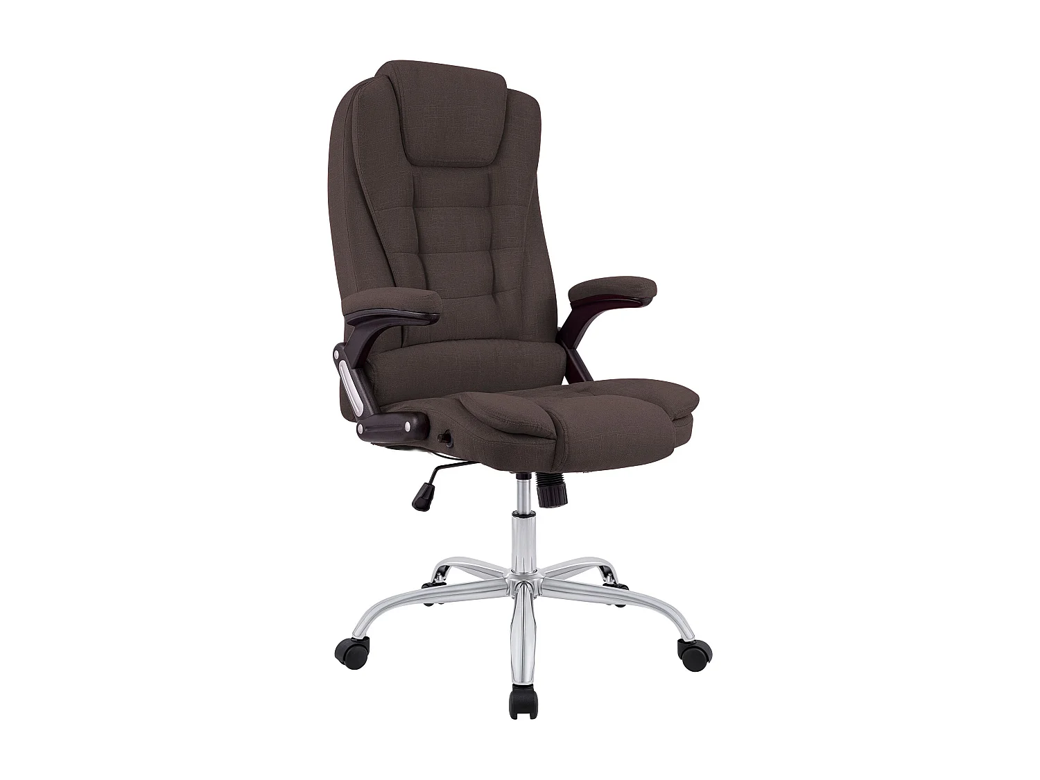 Chaise de bureau - Tissu - Marron - Thor