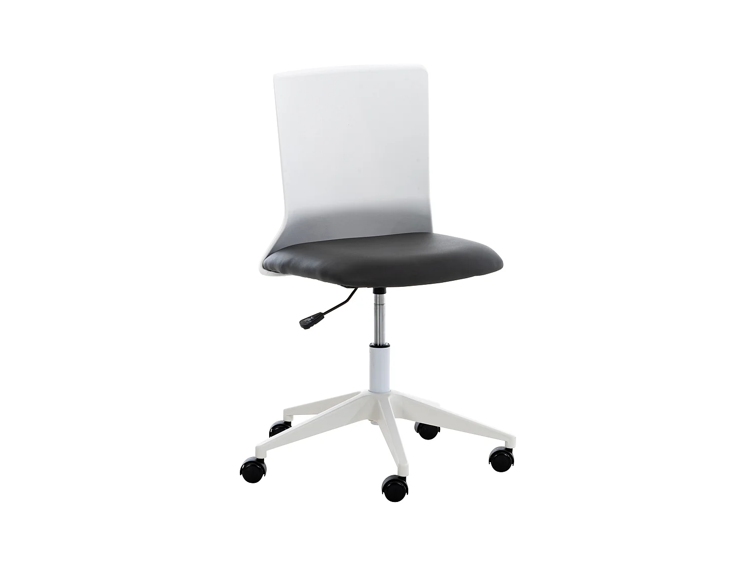 Chaise de bureau - Similicuir & Plastique - Gris - Apolda