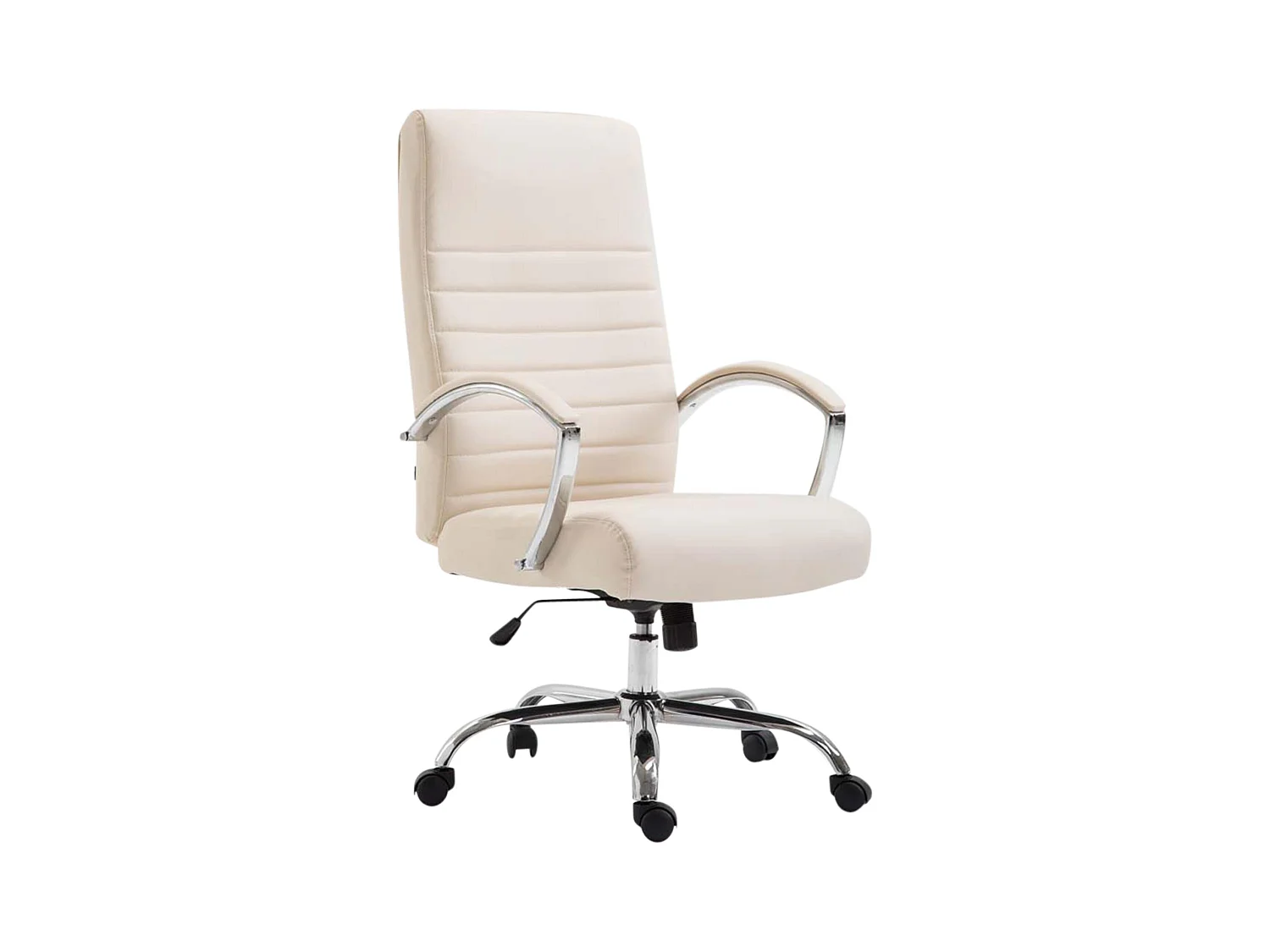 Chaise de bureau - Similicuir & Nature - Crème - Valais