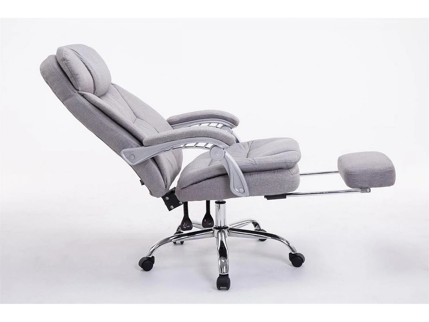 Chaise de bureau - Tissu - Gris - XL Troy