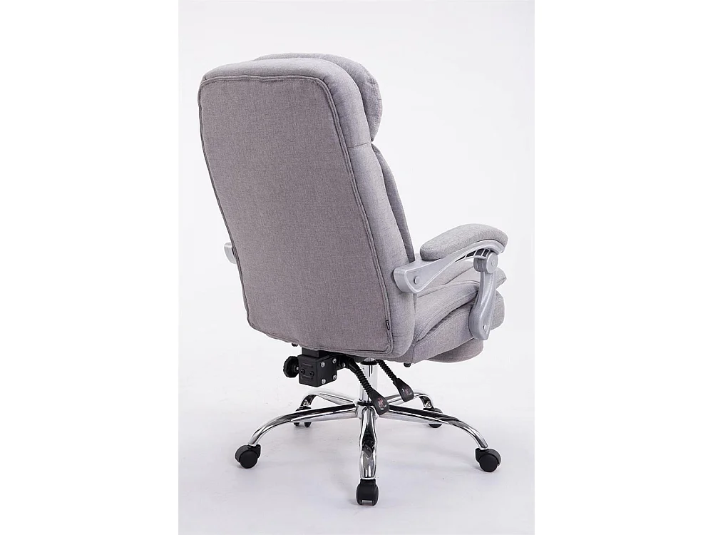 Chaise de bureau - Tissu - Gris - XL Troy