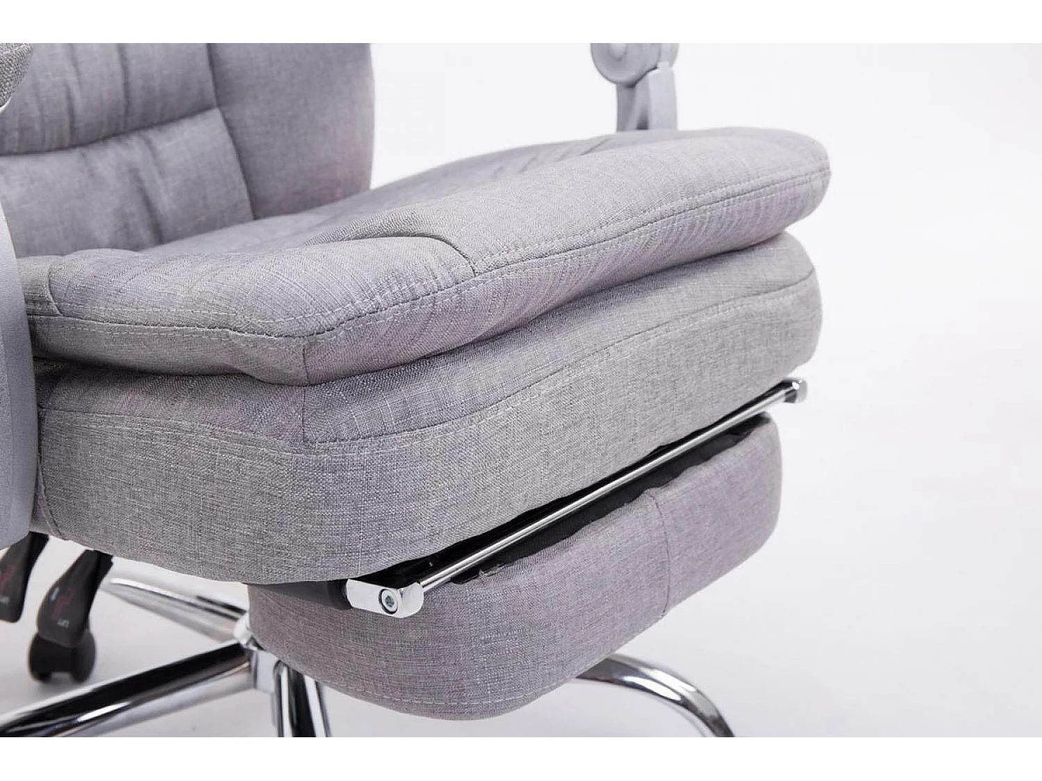 Chaise de bureau - Tissu - Gris - XL Troy