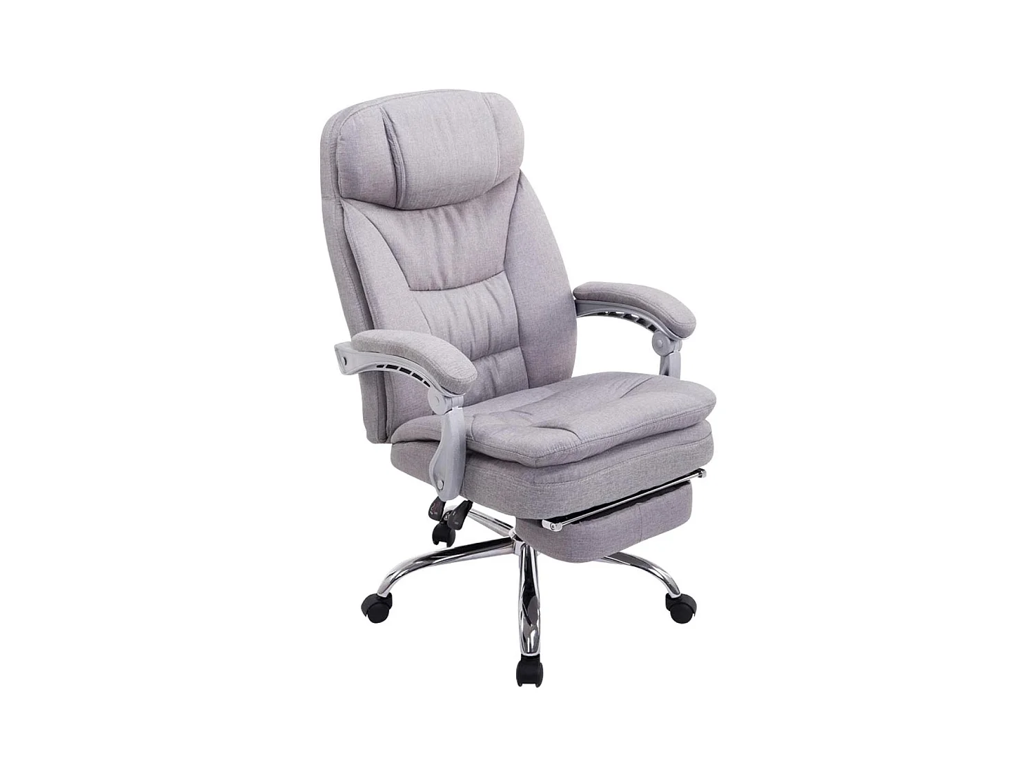 Chaise de bureau - Tissu - Gris - XL Troy