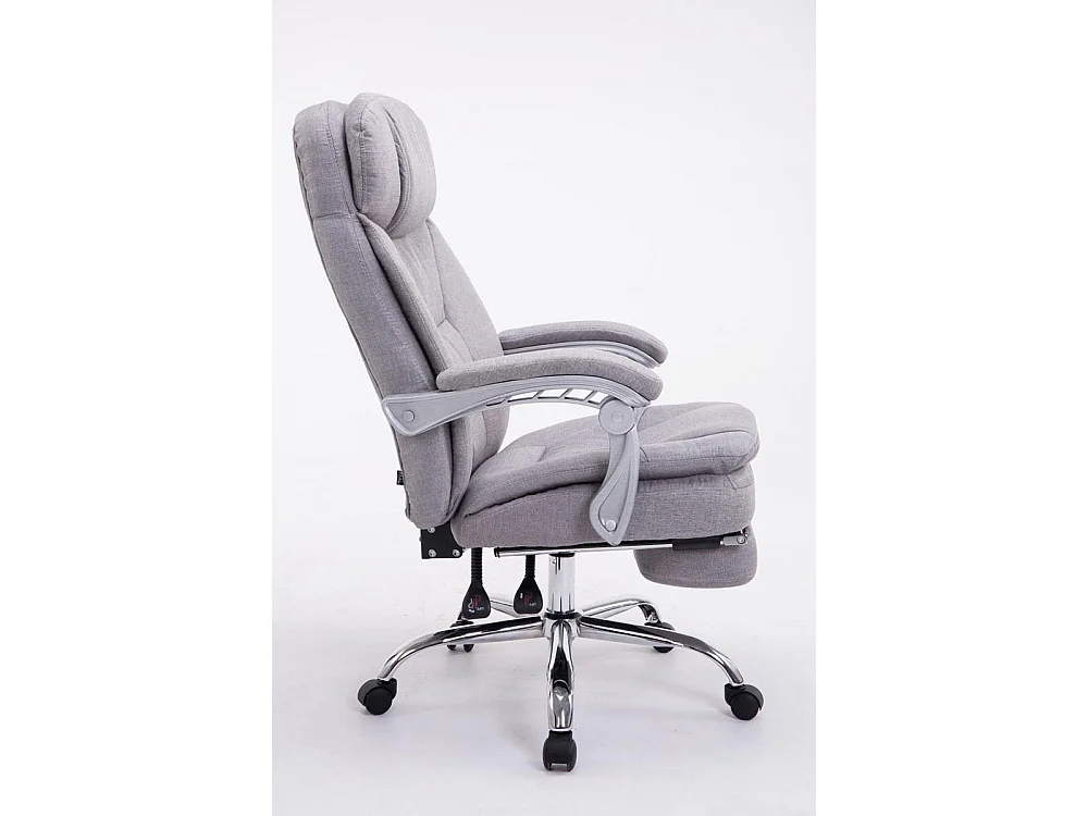 Chaise de bureau - Tissu - Gris - XL Troy
